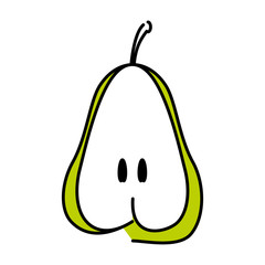 pear fresh fruit isolated icon vector illustration design