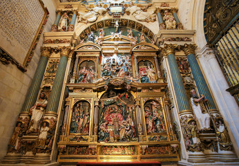 Fototapeta na wymiar Retable in Burgos Cathedral, Spain