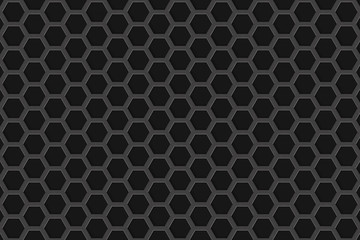 Brushed metal hexagon grille