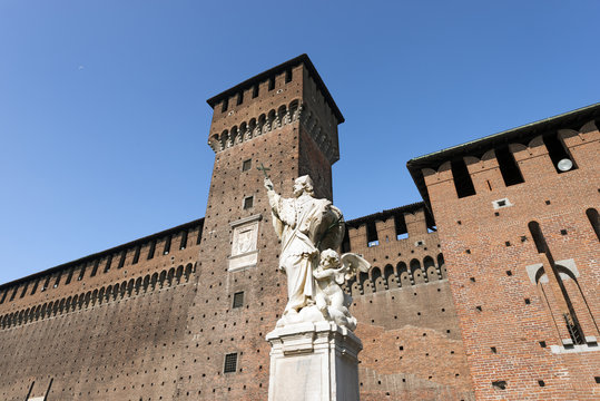 Sforza Castle in Milan Italy - Castello Sforzesco