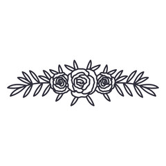 Leaf and flower icon. Plant floral garden nature and decoration theme. Isolated design. Vector illustration