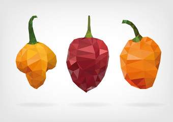 Low Poly Scotch Bonnet Pepper