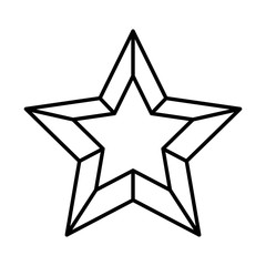 merry christmas star isolated icon vector illustration design
