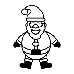 santa claus christmas character isolated icon vector illustration design