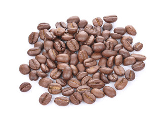 Coffee bean on white background
