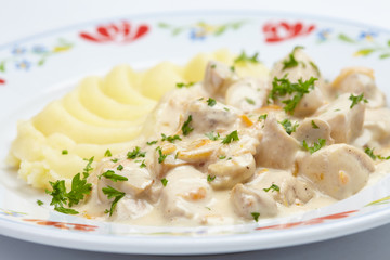 mashed potato with meat