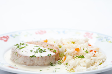 cutlet with rice