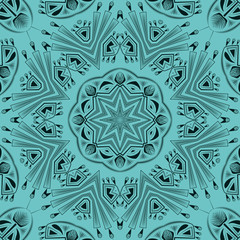 Seamless beautiful antique pattern ornament. Geometric design