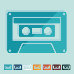 Flat design: audiocassette