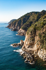 Cliffs and Sea, near Tossa de Mar, Spain, Costa Brava