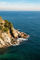 Cliffs and Sea, near Tossa de Mar, Spain, Costa Brava
