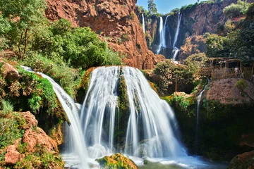 Stoff pro Meter Ouzoud Falls near the Grand Atlas village of Tanaghmeilt Morocco © monticellllo