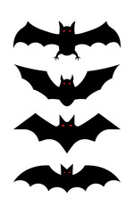 bat silhouettes - Halloween vector illustration