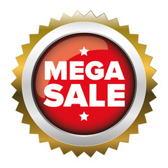 Mega Sale badge vector