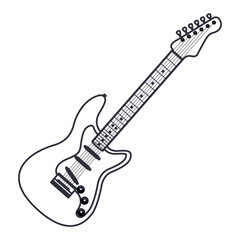 Obraz na płótnie Canvas guitar icon. Instrument music sound and musical theme. Isolated design. Vector illustration