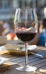 Glass of red wine