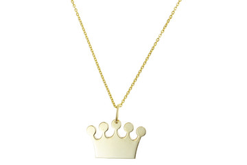 Golden pendant isolated on white