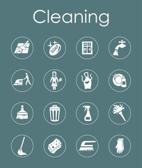 Set of cleaning simple icons