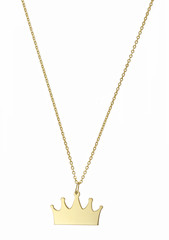 Golden pendant isolated on white