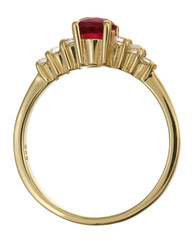 Obraz premium Golden ring isolated on white background
