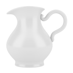 ceramic jug isolated on white background