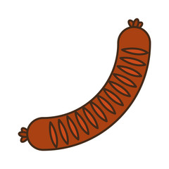delicious sausage isolated icon vector illustration design