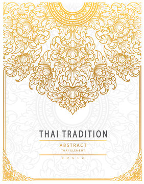 Thai Art Element Traditional Gold Cover