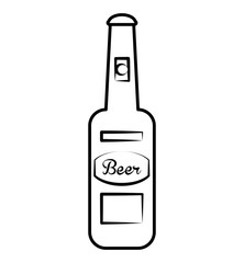 fresh beer bottle isolated icon vector illustration design