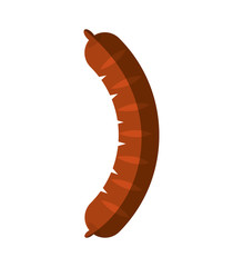 delicious sausage isolated icon vector illustration design
