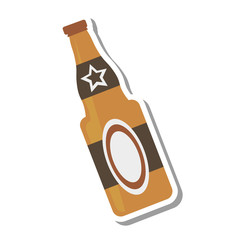 fresh beer bottle isolated icon vector illustration design