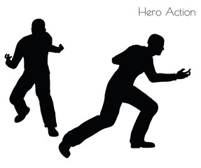 man in Hero Action pose