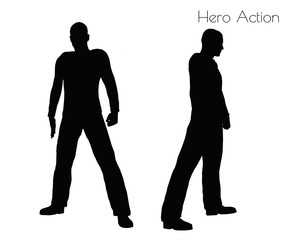 man in Hero Action pose