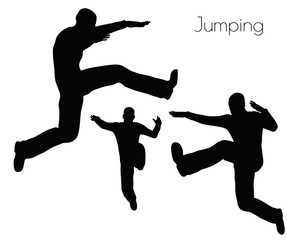 Fototapeta na wymiar man in Jumping Action pose