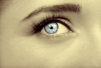 Obraz premium Beautiful insightful look woman's eyes. Vintage style