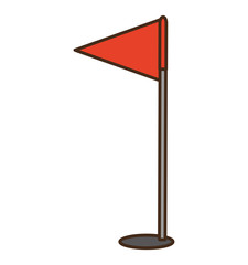 golf flag hole isolated icon vector illustration design