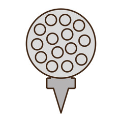 golf ball isolated icon vector illustration design