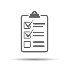 Fototapeta premium check list icon on a grey background