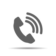 Telephone receiver vector icon on a white background