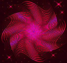 Dark pink circle wave illustration of technology internet networ