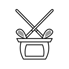 golf trophy championship isolated icon vector illustration design