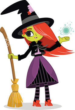 Cartoon Witch Character