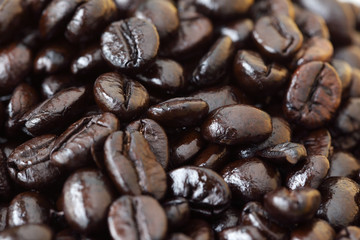 roasted coffee bean background.