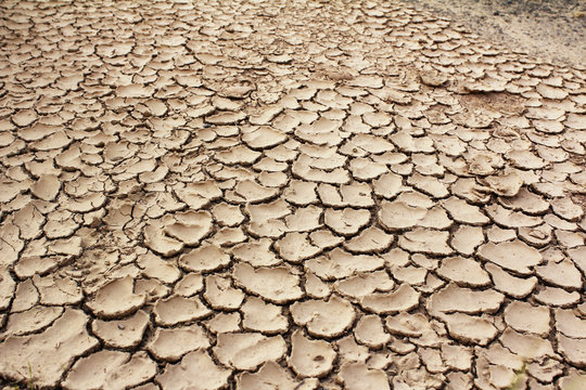 Cracked Ground because of Drought..