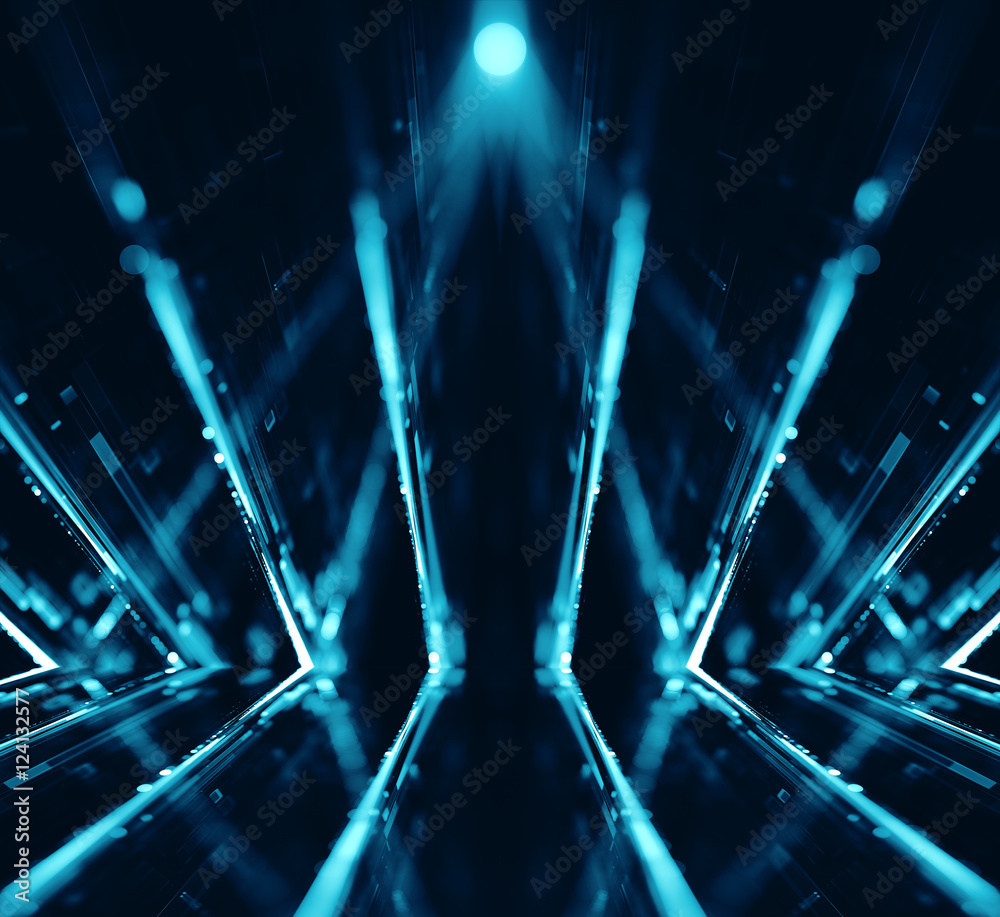 Wall mural 3d abstract lights lens flare background