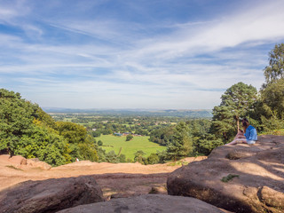 View from Alderley Edge country park, Cheshire, UK