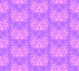 Zelfklevend Fotobehang Vector naadloze patroon achtergrond. Klassiek paars luxe oud © arabel0305