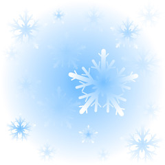 Fototapeta na wymiar Blue Christmas snowflakes background. Vector illustration