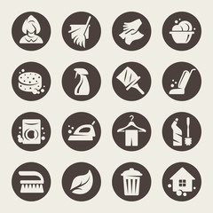 Cleaning vector icons