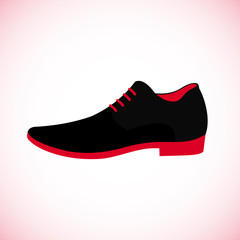 Man shoes Icon in flat style.