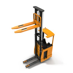 Angle from up Rider Stacker on white. 3D illustration